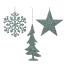 Χριστουγεννιάτικο τυρκουάζ στολίδι νιφάδα 0,2Χ10Χ10cm - KAEMINGK, 021048 - 1