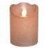 Διακοσμητικό ροζ κερί, led με κινούμενη φλόγα σε θερμό λευκό, 10cm - KAEMINGK, 485247 - 1