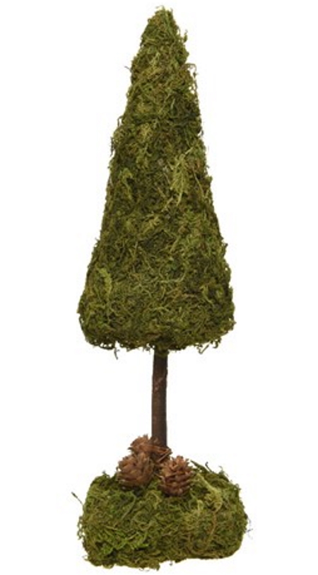 Μικρό, διακοσμητικό, χριστουγεννιάτικο δέντρο, συνθετικό με φυσικά κουκουνάρια, 9Χ9Χ28cm - KAEMINGK 680915