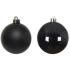 Σετ χριστουγεννιάτικες πλαστικές μπάλες, 16 τμχ., μαύρο γυαλιστερό/ματ, διάμ. 4cm - KAEMINGK, 021716 - 1