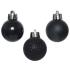 Σετ χριστουγεννιάτικες πλαστικές μπάλες, 4 τμχ., μαύρο γυαλιστερό/ματ/glitter, διάμ. 3cm - KAEMINGK, 020469 - 1
