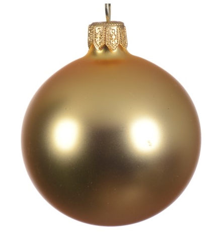 Σετ χριστουγεννιάτικες μπάλες, 6 τμχ, χρυσό ματ, διάμ. 6cm - KAEMINGK, 113012