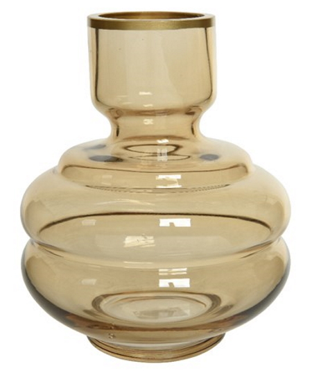 Γυάλινο βάζο τοτέμ, ροδακινί, διάμ. 15,5Χ18cm - KAEMINGK, 647106