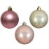 Σετ χριστουγεννιάτικες πλαστικές μπάλες, 10 τμχ., ροζ ματ/περλέ γυαλιστερό/ροζ γυαλιστερό, διάμ. 6cm - KAEMINGK, 020225 - 2