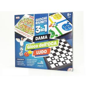 Επιτραπέζιο παιχνίδι 3 σε 1, 33Χ27Χ4.5cm, 8+, οδηγίες και καρτέλες στην Ιταλική, 100085 - 19314