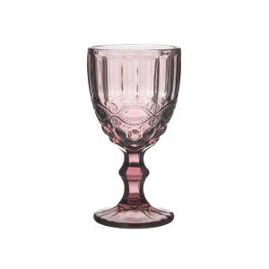 Σετ Ποτήρια για Λευκό και Κόκκινο Κρασί από Γυαλί σε Μωβ Χρώμα Κολωνάτα 6τμχ,6-60-896-0015,InArt - 31378