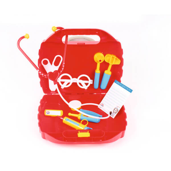 Κόκκινο βαλιτσάκι γιατρού με ιατρικά εργαλεία, παιχνίδι ρόλου, ηλικία από 3+, συσκευασία (Μ/Π/Υ) 22,5Χ27Χ8,5cm, βάρος 480gr