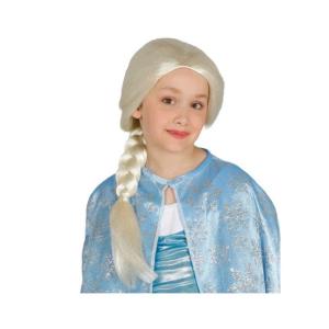 Αποκριάτικη παιδική περούκα ξανθιά κοτσίδα, πριγκίπισσα του πάγου, 3540 - 18516