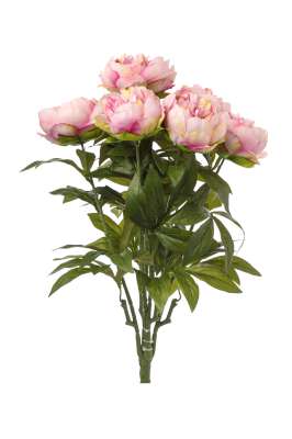 Διακοσμητικό Μπουκέτο Παιώνια Λουλούδια Ρόζ 33εκ 20-31-061