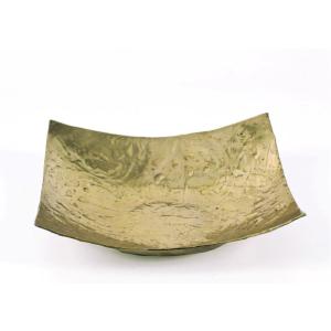 Σφυρήλατη Πιατέλα Αλουμινίου Χρυσή 25cm - 13716