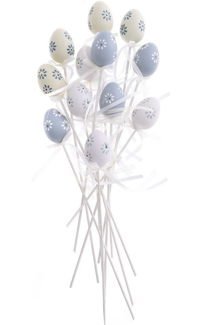 Σετ πλαστικά αβγά μικρά σε stick, 24cm, 12 τμχ., 65925