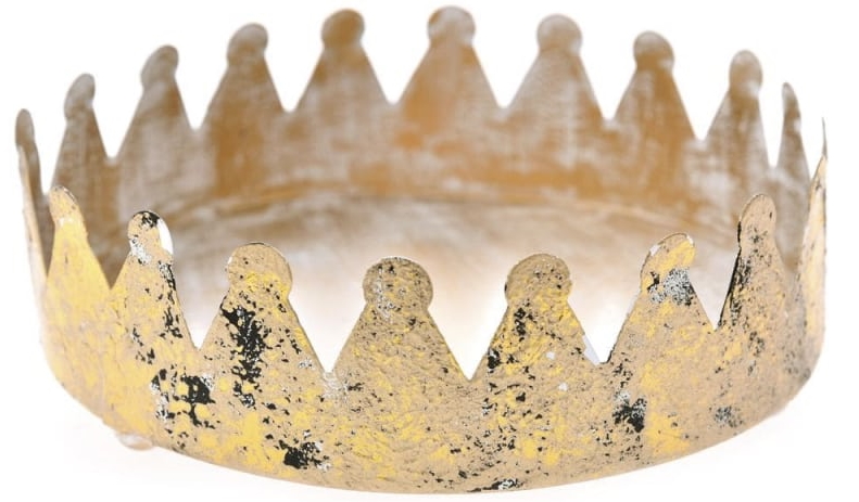 Χρυσή μεταλλική κορώνα αντικέ, 21Χ7cm - ILIADIS, 72235