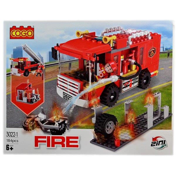 COGO Πυροσβεστικό όχημα, τμχ. 184, ηλικία 6+, 3022-1