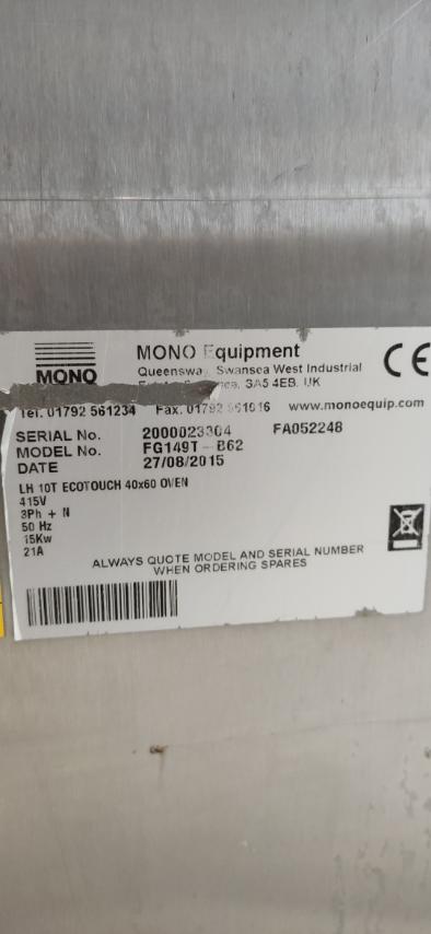 MONO ELECTRIC CONVECTION OVEN