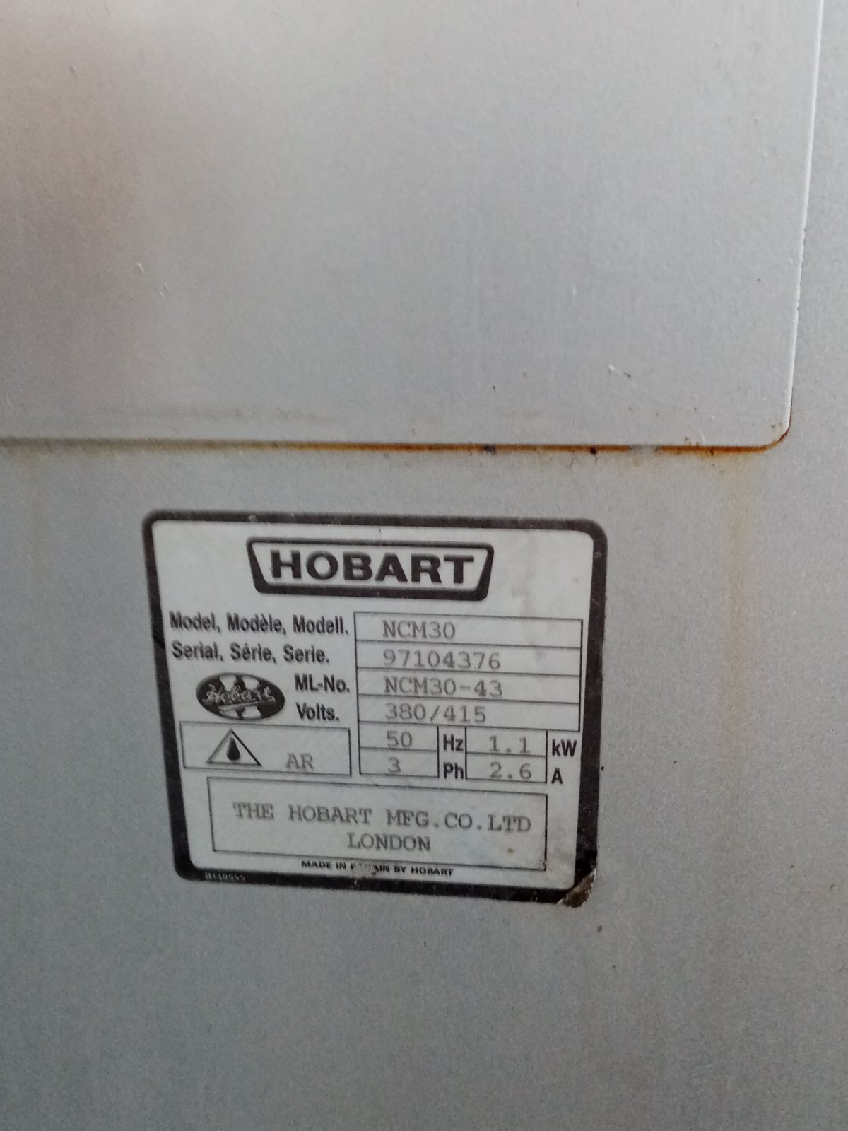 30 LITERS MIXER HOBART NCM 30