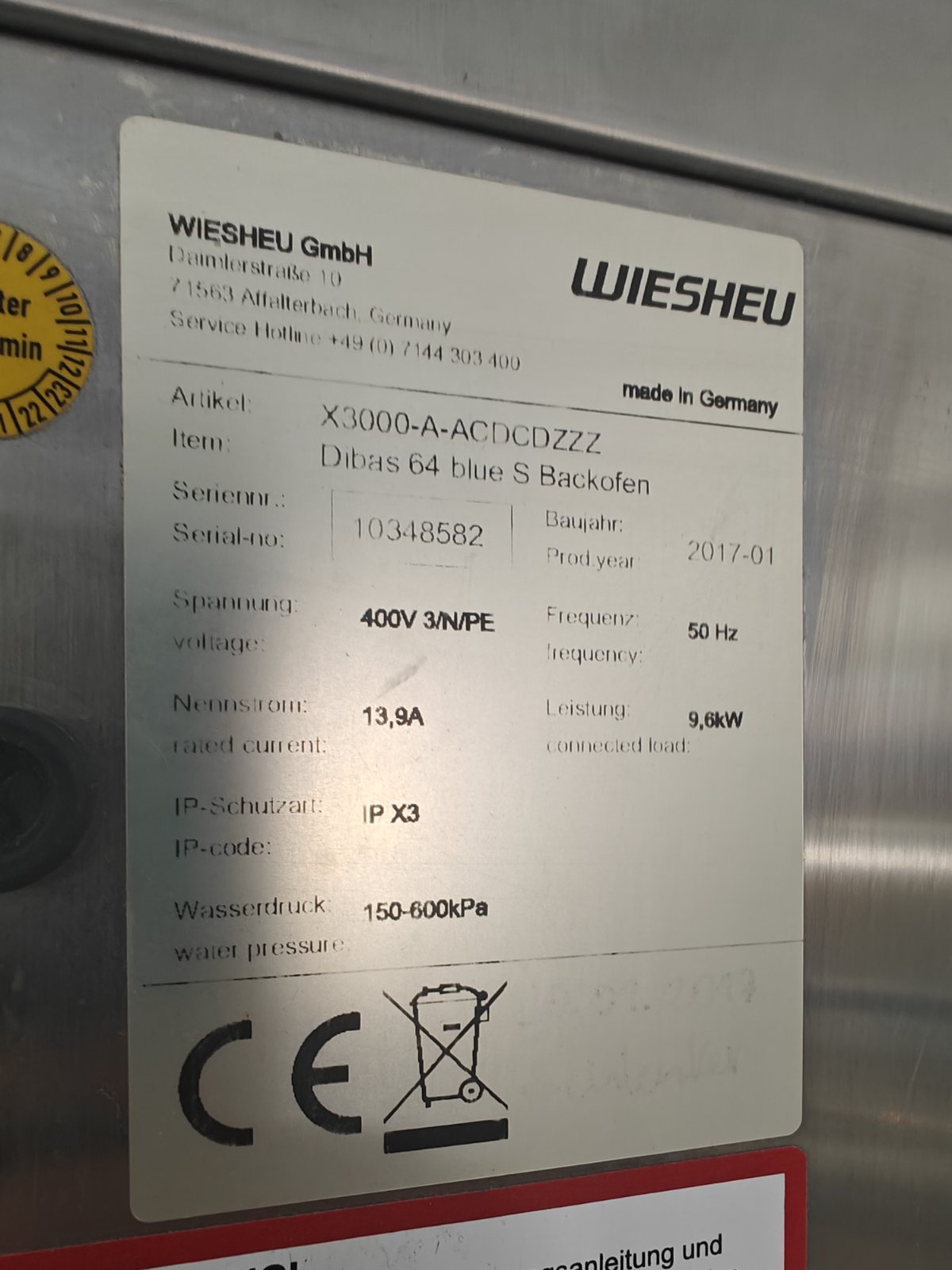 WIESHEU DOUBLE CONVECTION ELECTRIC OVEN