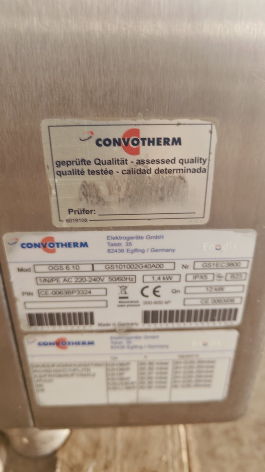 CONVOTHERM GAS OVEN OGS 6.10