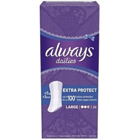 Always Dailies Extra Protect Large Σερβιετάκια 26τμχ.