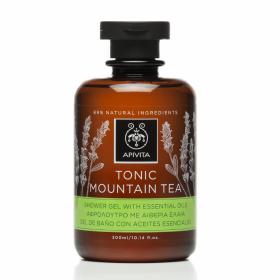 Apivita Tonic Mountain Tea Shower Gel, Αφρόλουτρο με Αιθέρια Έλαια 300ml