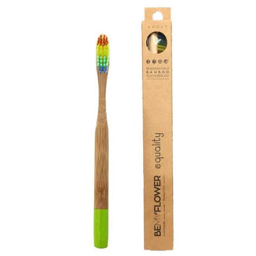 Be My Flower Bamboo Toothbrush – Equality, Μπαμπού Οδοντόβουρτσα Μαλακή Πολύχρωμη, 1τμχ.