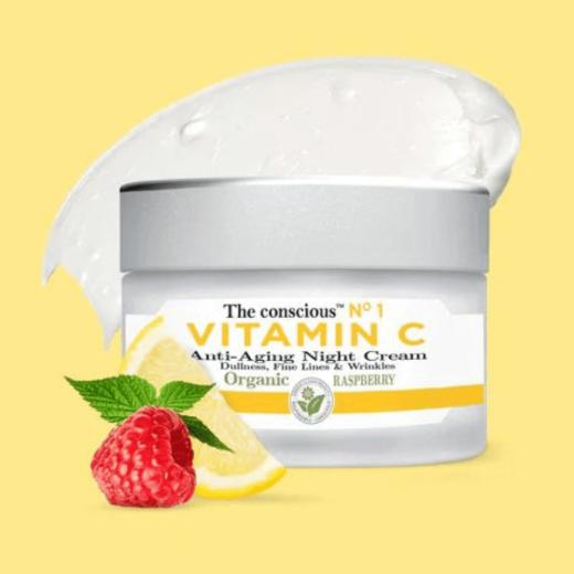 Biovene Barcelona The conscious Vitamin C Anti-Aging Night Cream Organic Raspberry 50ml.