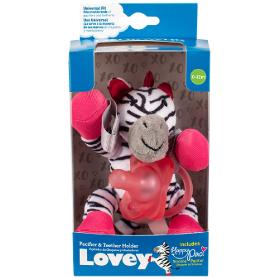 Dr.Brown's Lovey Zoey the Zebra, Pacifier & Teeth Holder, Ζωάκι αγκαλιάς ζέβρα με πιπίλα σιλικόνης 0-12m+