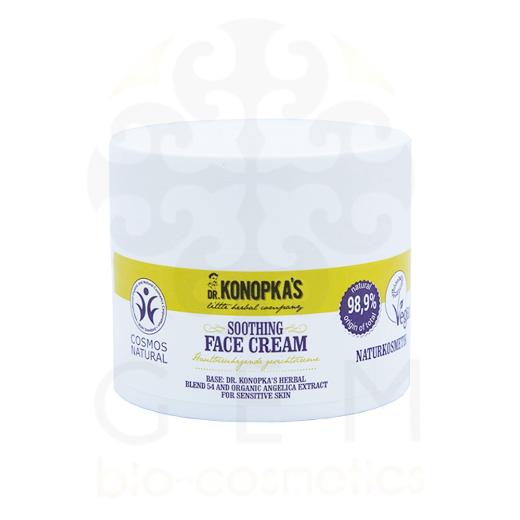 Dr. Konopka's Soothing Face Cream, Καταπραϋντική κρέμα προσώπου, για ευαίσθητες επιδερμίδες, κατάλληλο για όλες τις ηλικίες, 50ml.