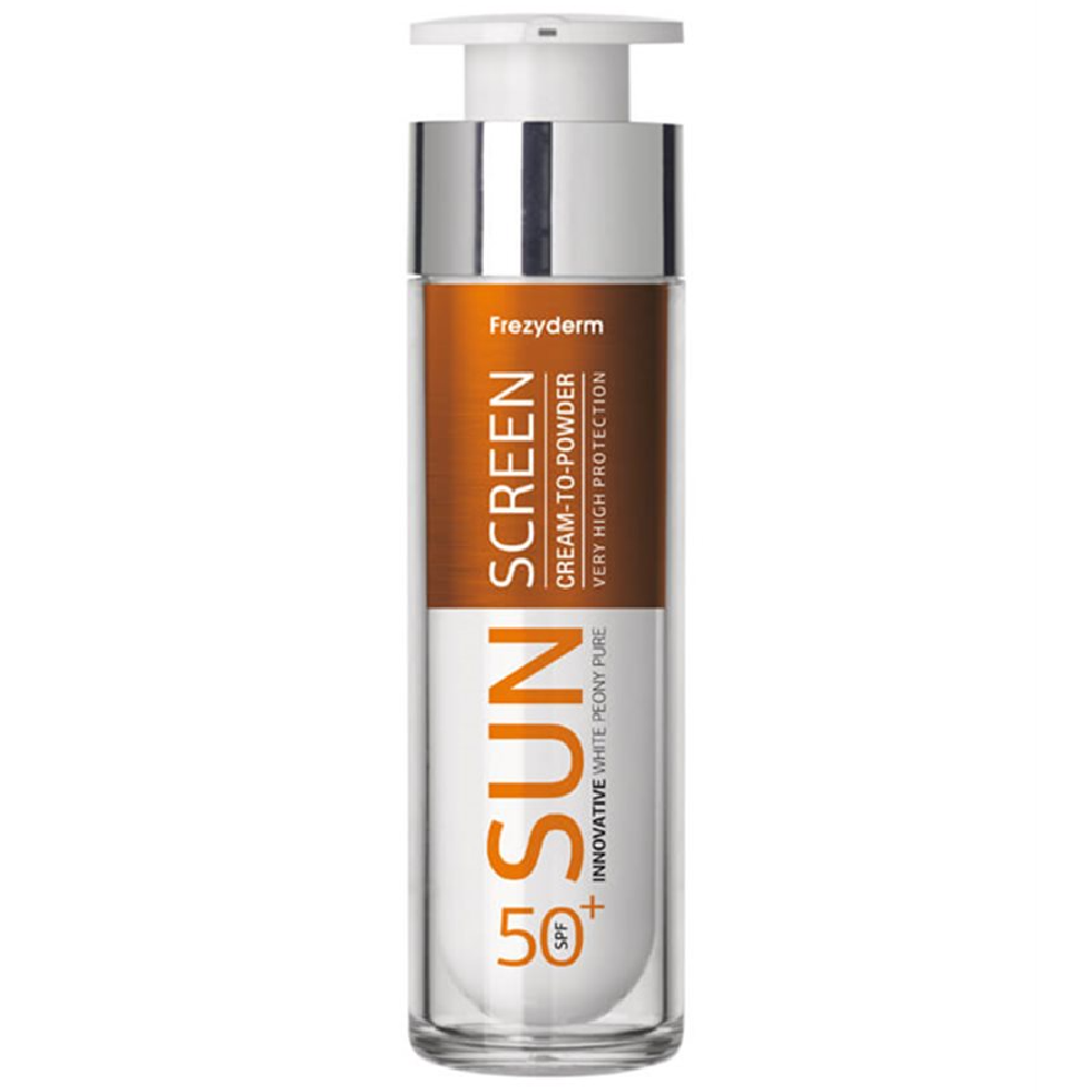 Frezyderm Sun Screen Cream to Powder SPF50+, Αντηλιακή Κρέμα Προσώπου 50ml