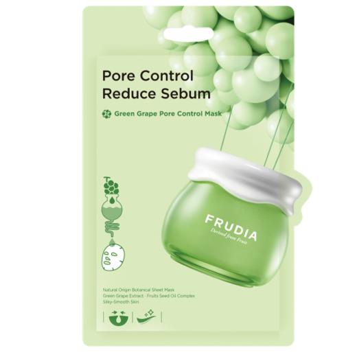 Frudia Green Grape Pore Control Mask Υφασμάτινη Μάσκα με Εκχύλισμα Πράσινου Σταφυλιού για Ρύθμιση & Λείανση των Πόρων, 20ml.