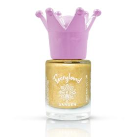 Garden Fairyland Nail Polish Glitter Gold Jiny, Παιδικό βερνίκι νυχιών με άρωμα φράουλα, 7,5ml.