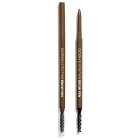 Gosh Ultra Thin μολύβι ακριβείας για τα φρύδια με βουρτσάκι 02 GreyBrown 0,09gr.