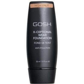 Gosh X-ceptional Wear Foundation, N19 Chestnut, long-lasting make-up, 30ml.