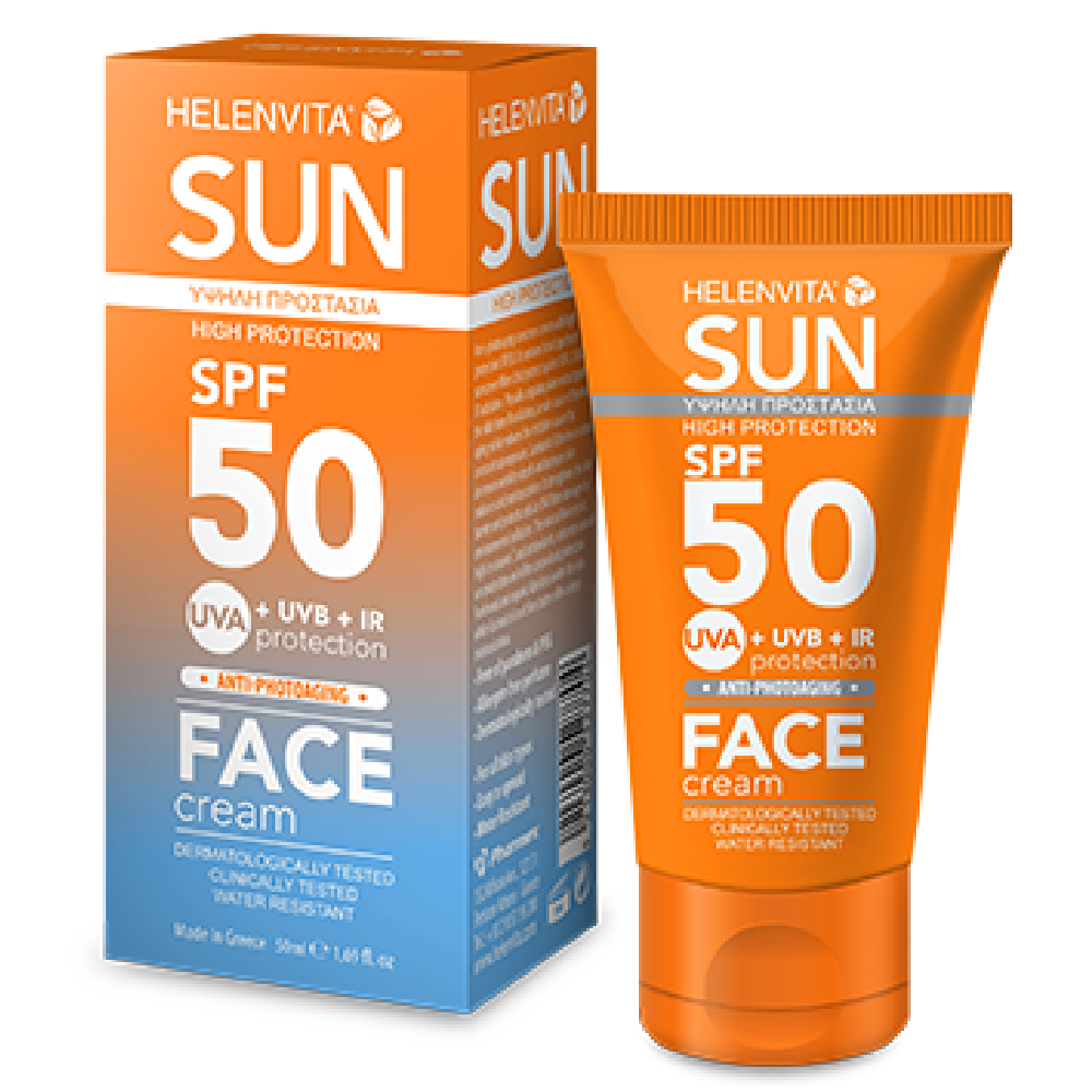 Helenvita Sun Face Cream SPF50+, Αντηλιακή Κρέμα Προσώπου, 50ml