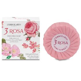 L'erbolario 3 Rosa Αρωματικό Σαπούνι  100gr