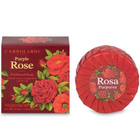L'erbolario Αρωματικό σαπούνι πλακέ Rosa Purpurea 100g