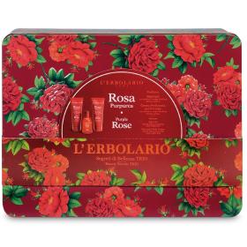 L'erbolario Set Trio Rosa Purpurea Άρωμα 50ml, αφρόλουτρο 100ml και Κρεμά σώματος 100ml