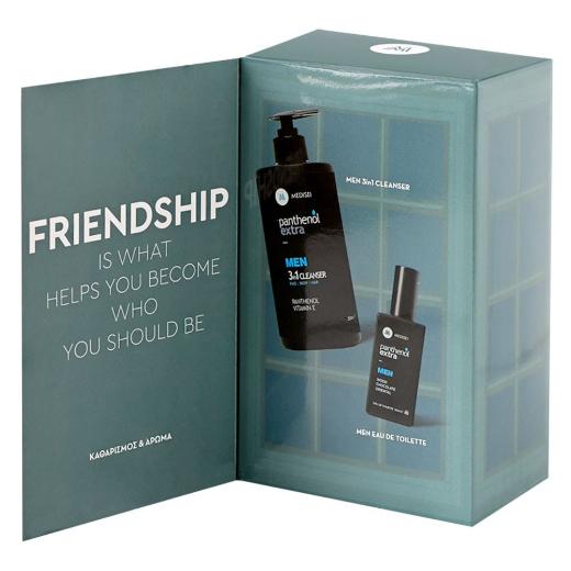 Medisei Panthenol Extra Promo Friendship Men 3in1 Cleanser Ανδρικό Αφρόλουτρο & Σαμπουάν, 500ml & Men Eau De Toilette Ανδρικό Άρωμα, 50ml.