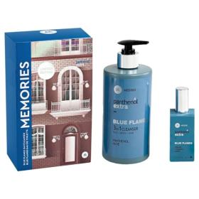 Medisei Panthenol Extra Promo Memories με Blue Flames 3in1 Cleanser Ανδρικό Aφρόλουτρο & Σαμπουάν, 500ml & Blue Flames Eau De Toilette Ανδρικό Άρωμα, 50ml.