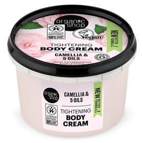 Organic shop Japanese Camellia Body Cream, Βιολογική Καμέλια & 5 Έλαια, Κρέμα σώματος 250ml