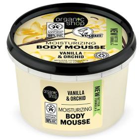 Organic shop Bourbon Vanilla Body Mousse, Βιολογική  Βανίλια & Ορχιδέα, Body Mousse 250ml