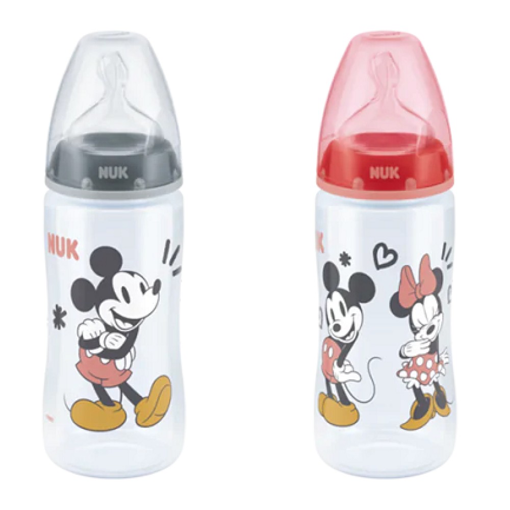 Nuk First Choice Disney Bottle, Μπιμπερό με Δείκτη Ελέγχου Θερμοκρασίας 6-18m, 300ml.
