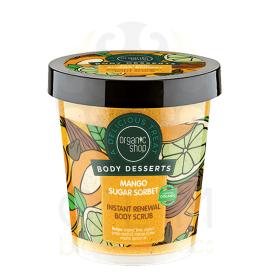 Organic Shop Body Desserts Mango Sugar Sorbet, Μάνγκο & Ζάχαρη Απολεπιστικό σώματος άμεσης ανανέωσης, 450ml