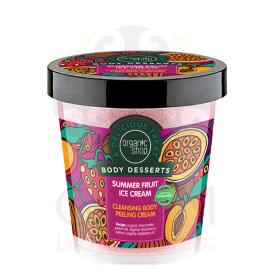 Organic Shop Body Desserts Summer Fruit Ice Cream, Καθαριστικό Peeling Σώματος, Καλοκαιρινό παγωτό φρούτων 450ml