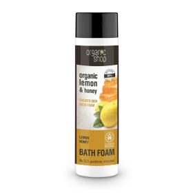 Organic shop Lemon Manuka Bath Foam, Αφρόλουτρο για απαλό δέρμα, Λεμόνι & Μέλι, 500ml