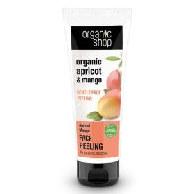 Organic Shop Face Peeling Apricot Mango, απαλή καθαριστική μάσκα peeling προσώπου Βερίκοκο και Μάνγκο, κατάλληλο για όλους τους τύπους δέρματος, κατάλληλο για όλες τις ηλικίες, 75ml