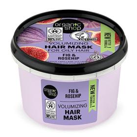 Organic shop Greek Fig Hair Mask, Μάσκα μαλλιών για γρήγορη λάμψη, Βιολογική Σύκο & Αμύγδαλο, 250ml.