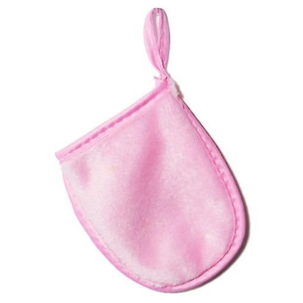 T.TAiO Γάντι Προσώπου Ροζ διπλής όψης με λούφα και πετσέτα, 1τμχ.