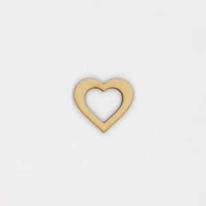 Ξύλινο διακοσμητικό στοιχείο Καρδιά - 2098