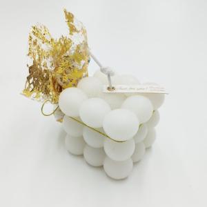 Μπομπονιέρα Κερί bubble λευκό με άρωμα vanilla  - 4234