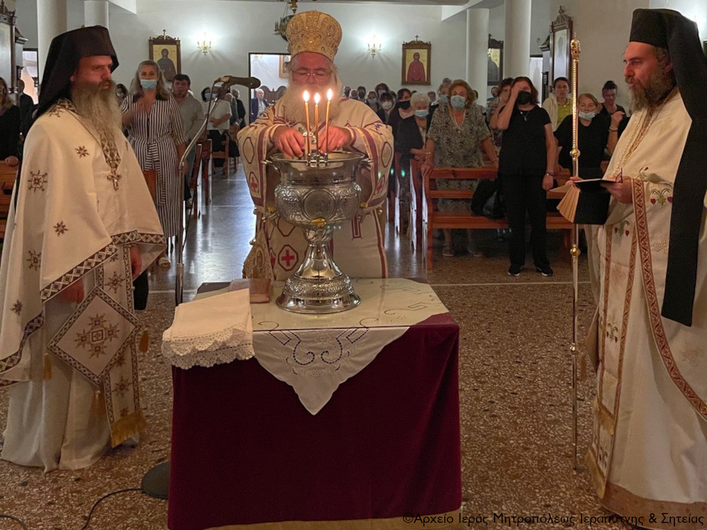 Αγρυπνία για την εορτή της Παναγίας της Γοργοϋπηκόου στον Ιερό Ναό Οσίου Νίκωνος του «Μετανοείτε» Ιεράπετρας.